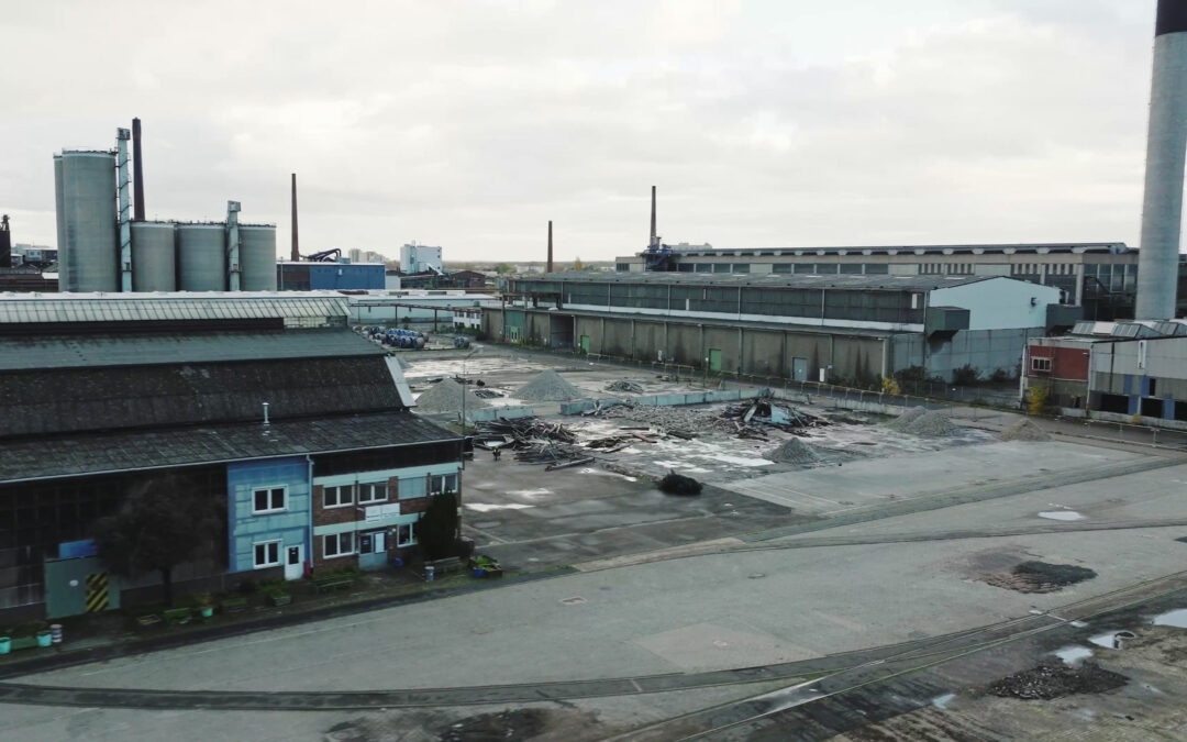 Der Rückbau des ehemaligen Industrieparks Griesheim hat begonnen