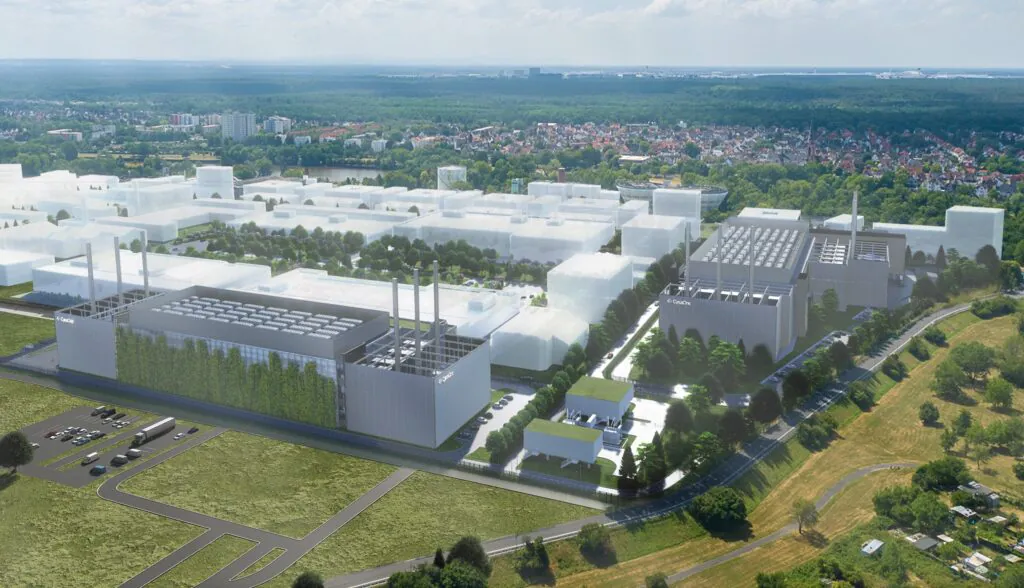 So soll das große Rechenzentrum im früheren Industriepark Griesheim in Frankfurt einmal aussehen © Cyrus One